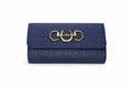Navy Avery Clutch Straw - Gold Charms