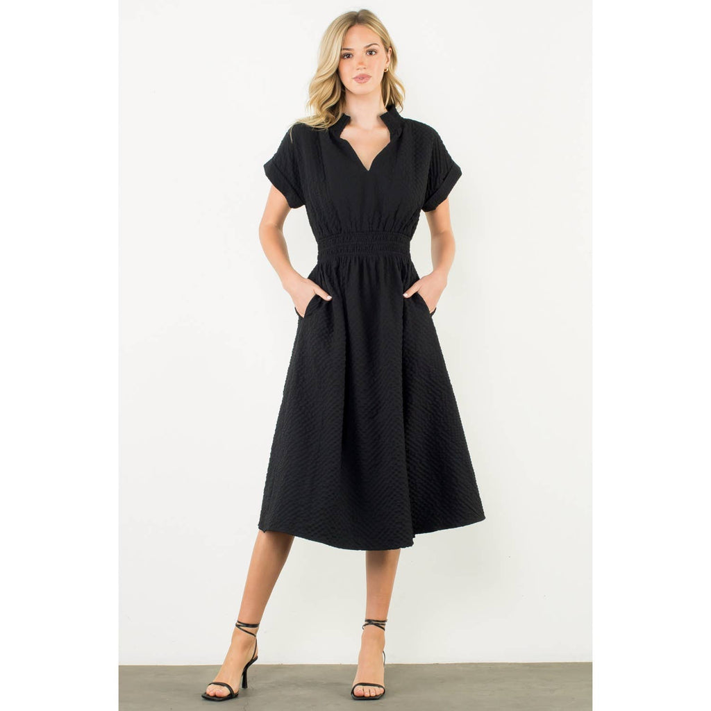 Crinkle Smocked Waist Dress