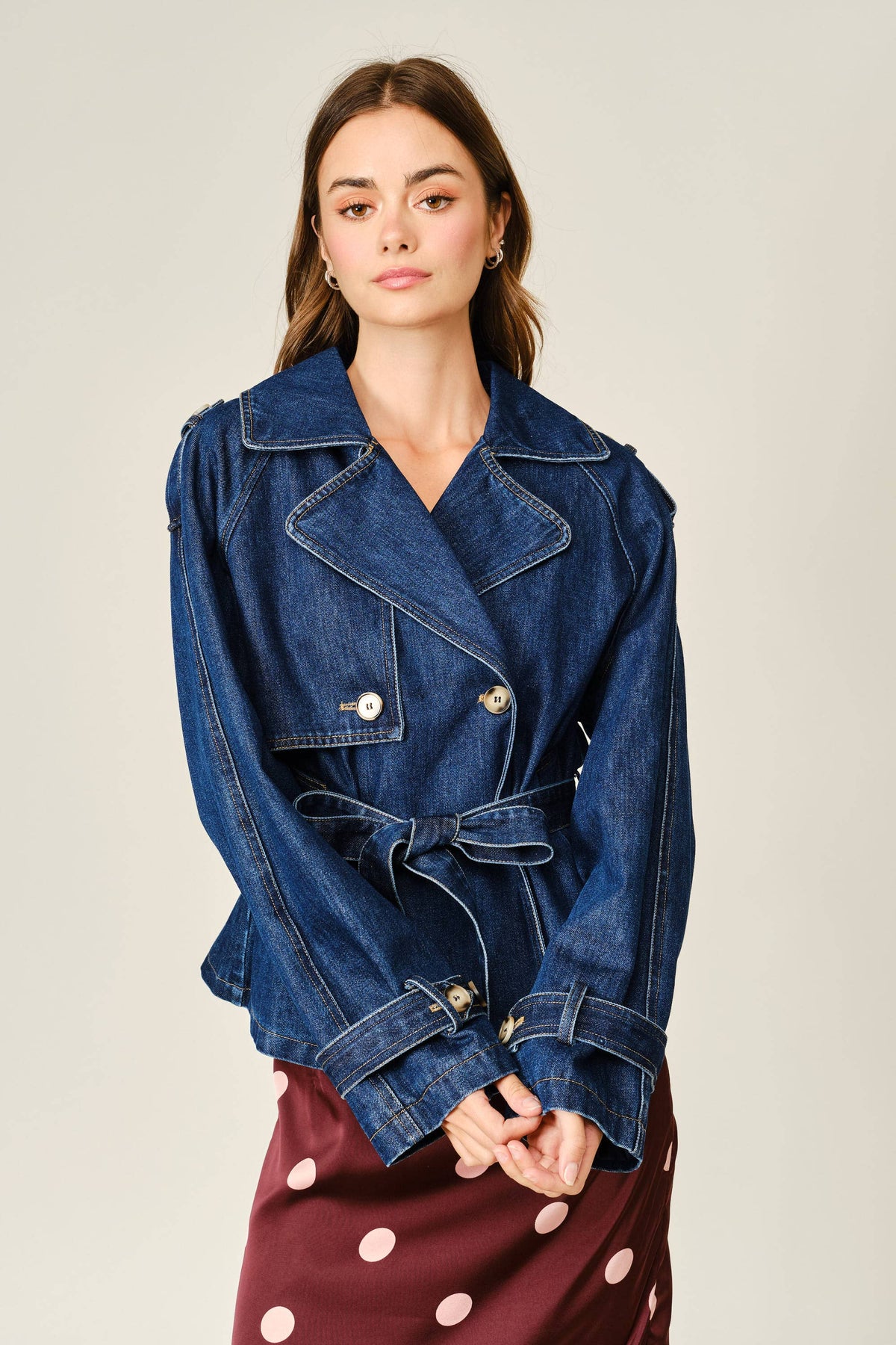 Denim Half Trench Coat