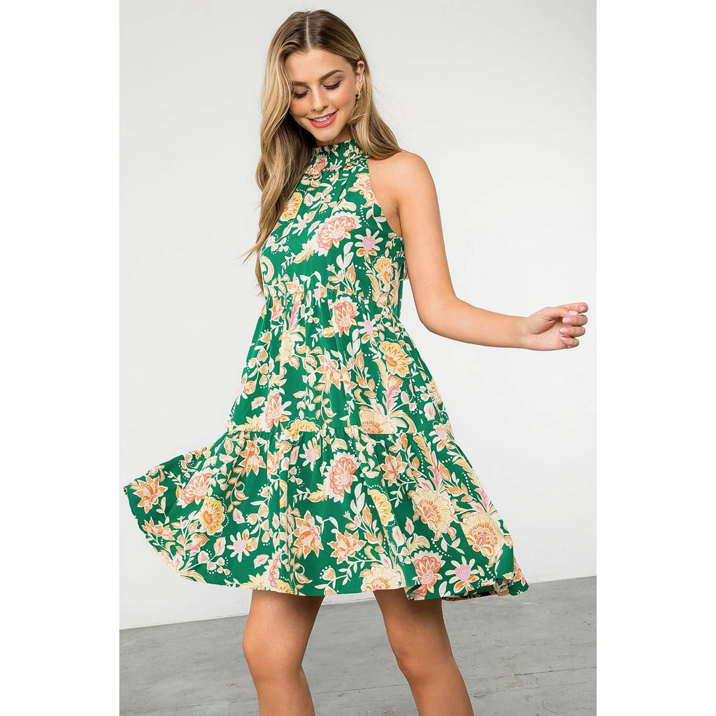 Halter Floral Dress