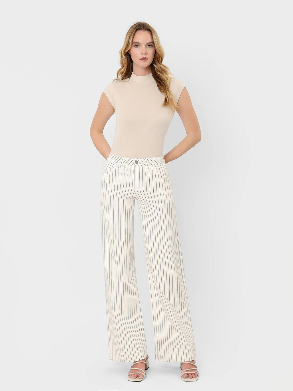 Full Length Stripe Wide Leg