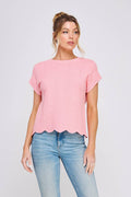 Scallop Knit Top