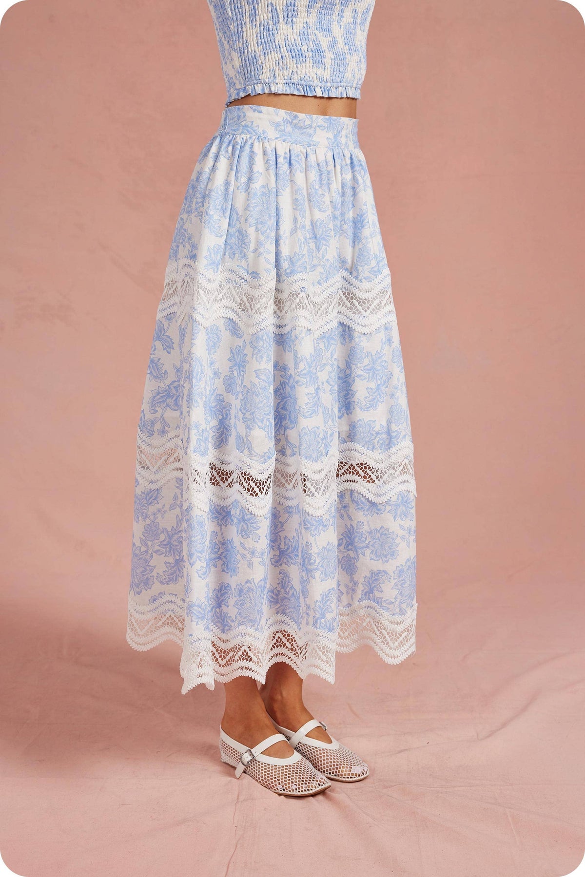Botanical Garden Midi Skirt Set