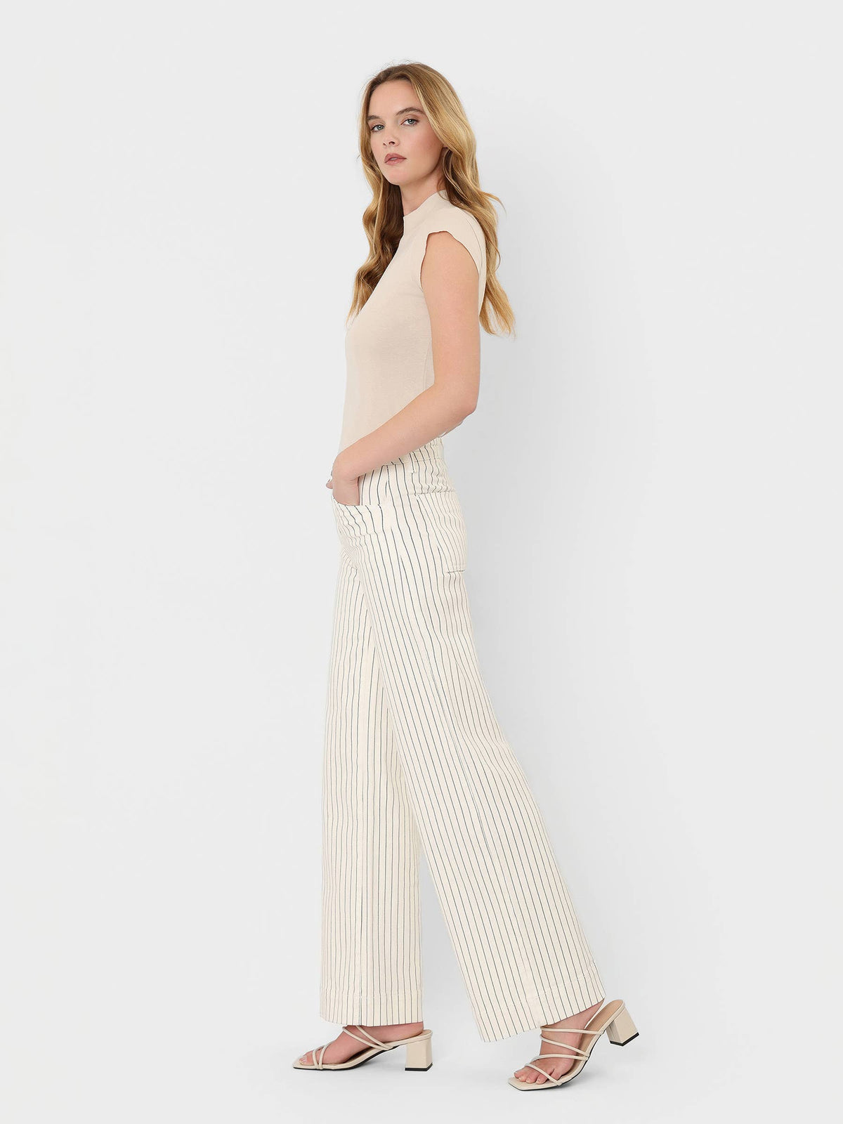 Full Length Stripe Wide Leg