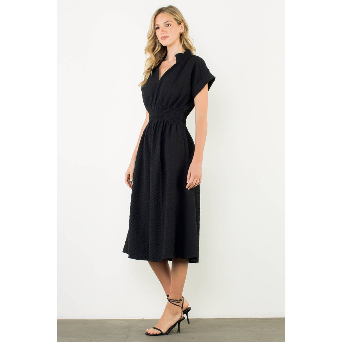 Crinkle Smocked Waist Dress
