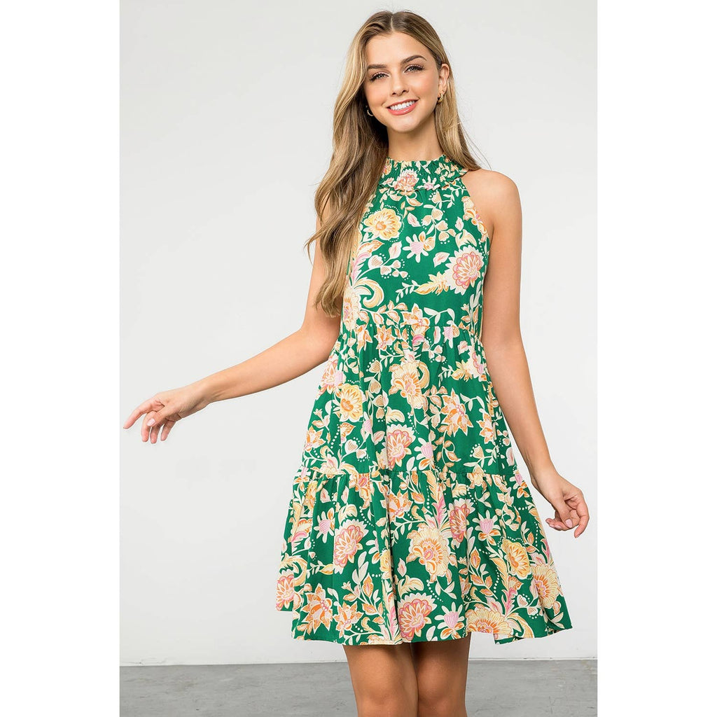 Halter Floral Dress