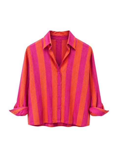 Beach Stripe Crop Shirt