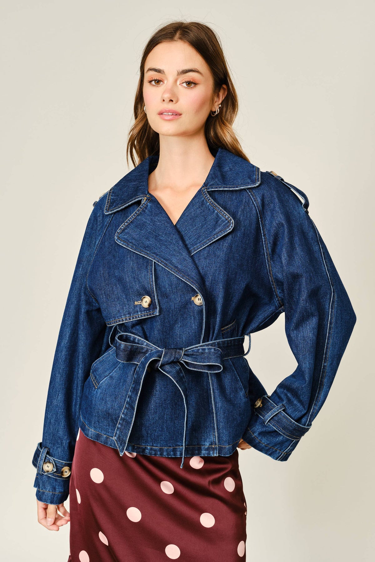Denim Half Trench Coat