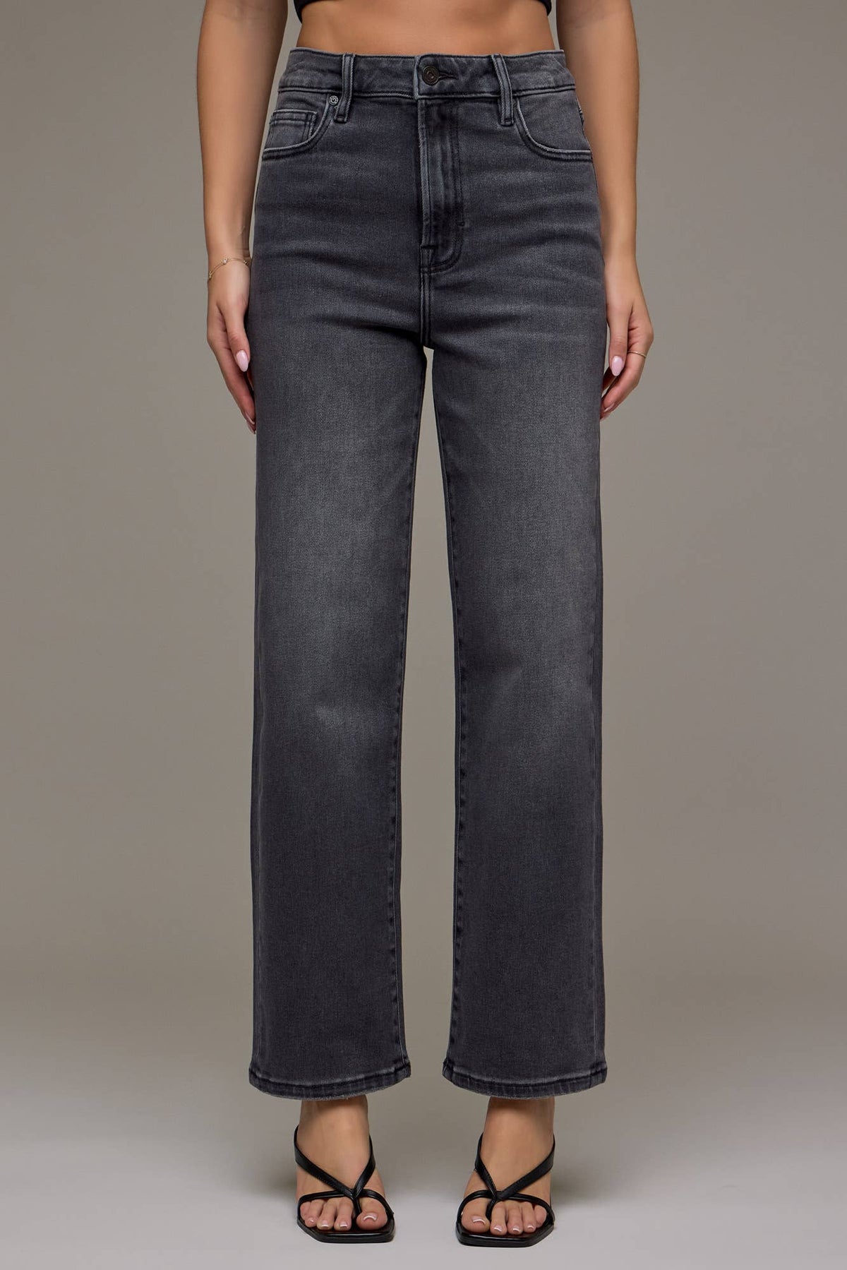 Charcoal Wash Clean Wide Straight