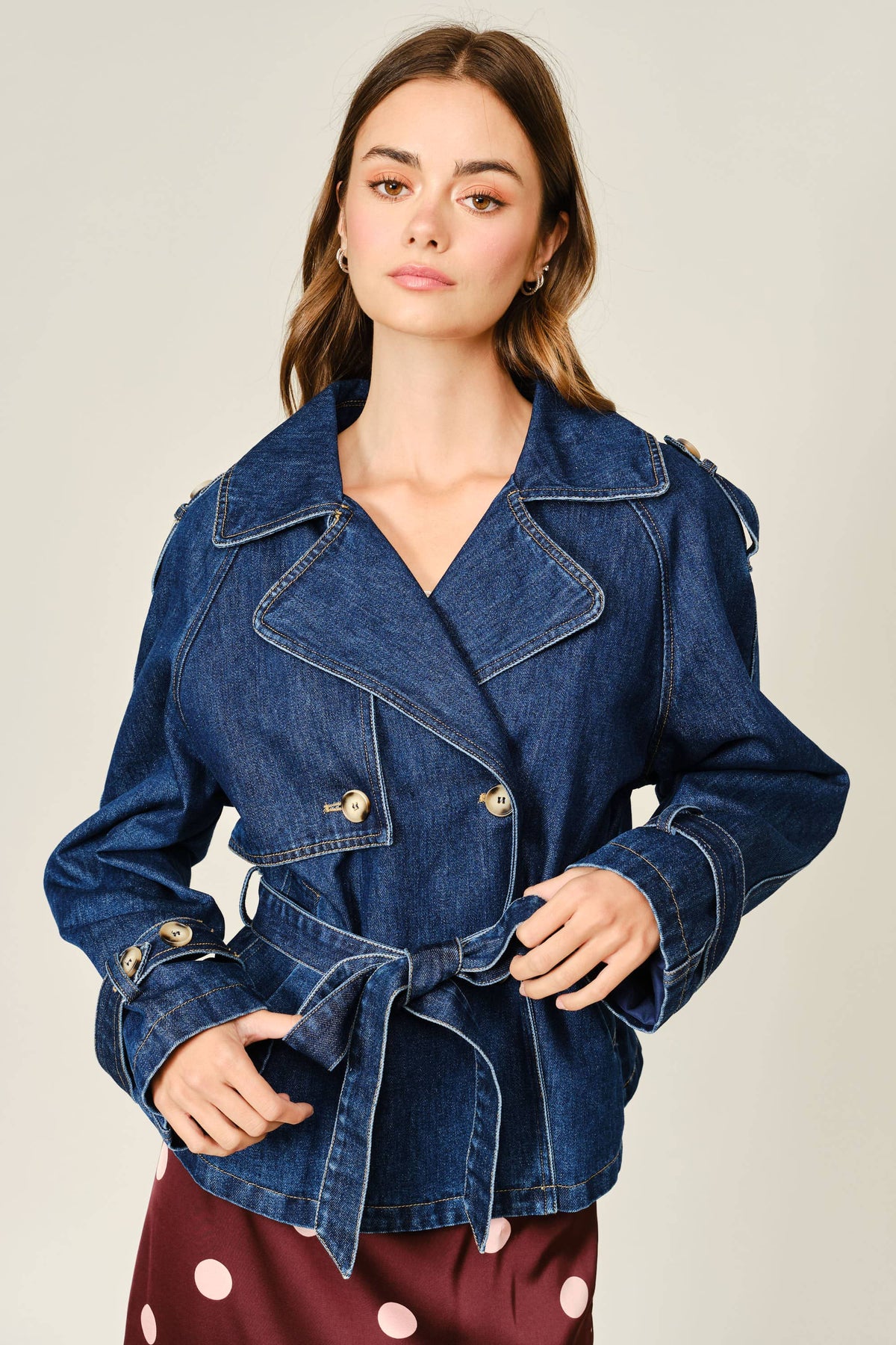 Denim Half Trench Coat