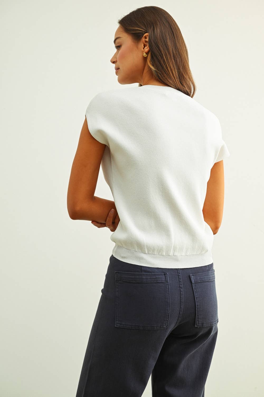 Cap Sleeve knit top