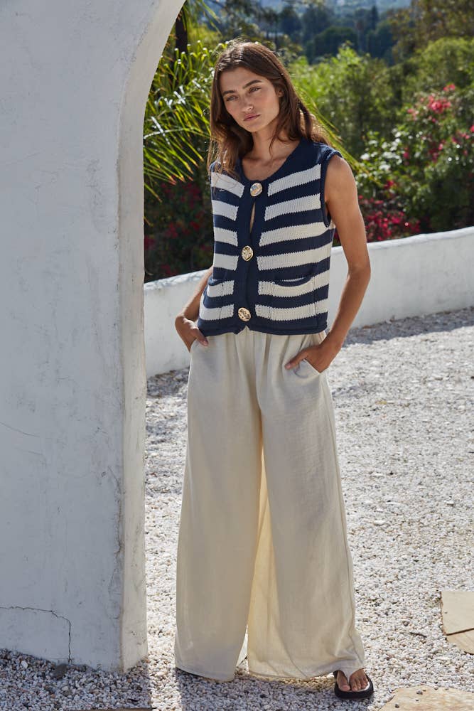 Sweater Striped Vest