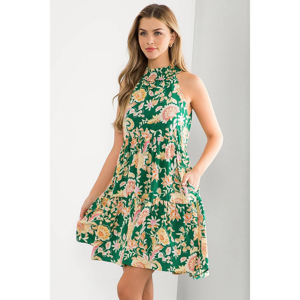 Halter Floral Dress