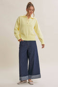 SOFT PASTEL POLO SWEATER