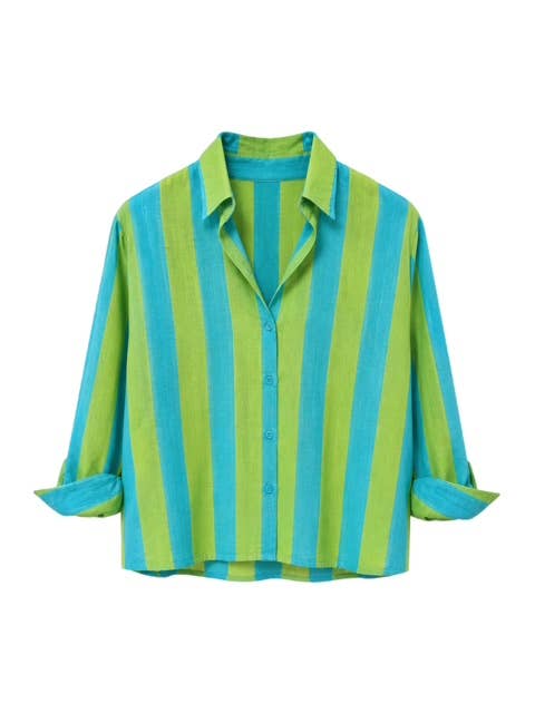 Beach Stripe Crop Shirt