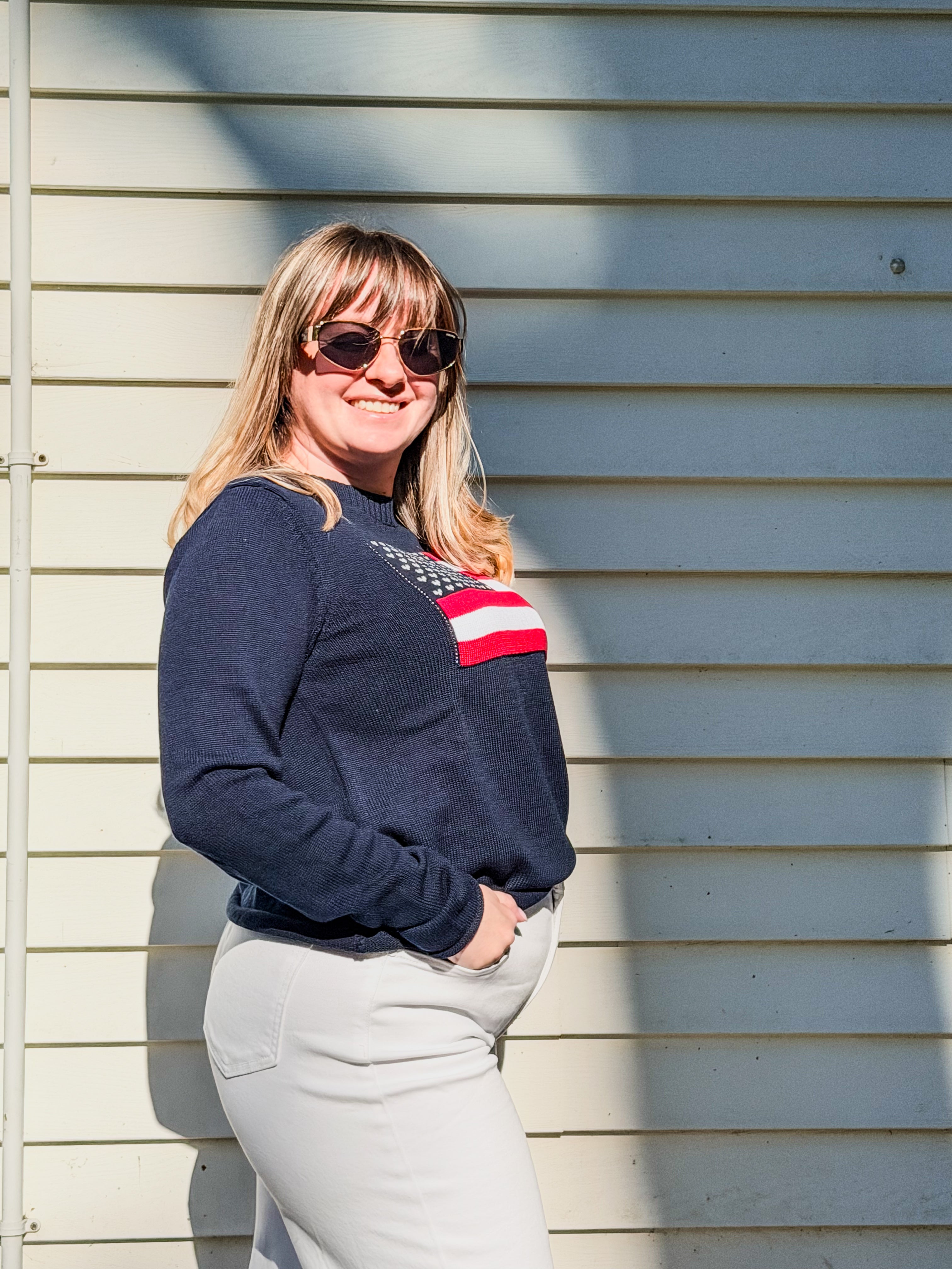 Teresa American Flag Sweater
