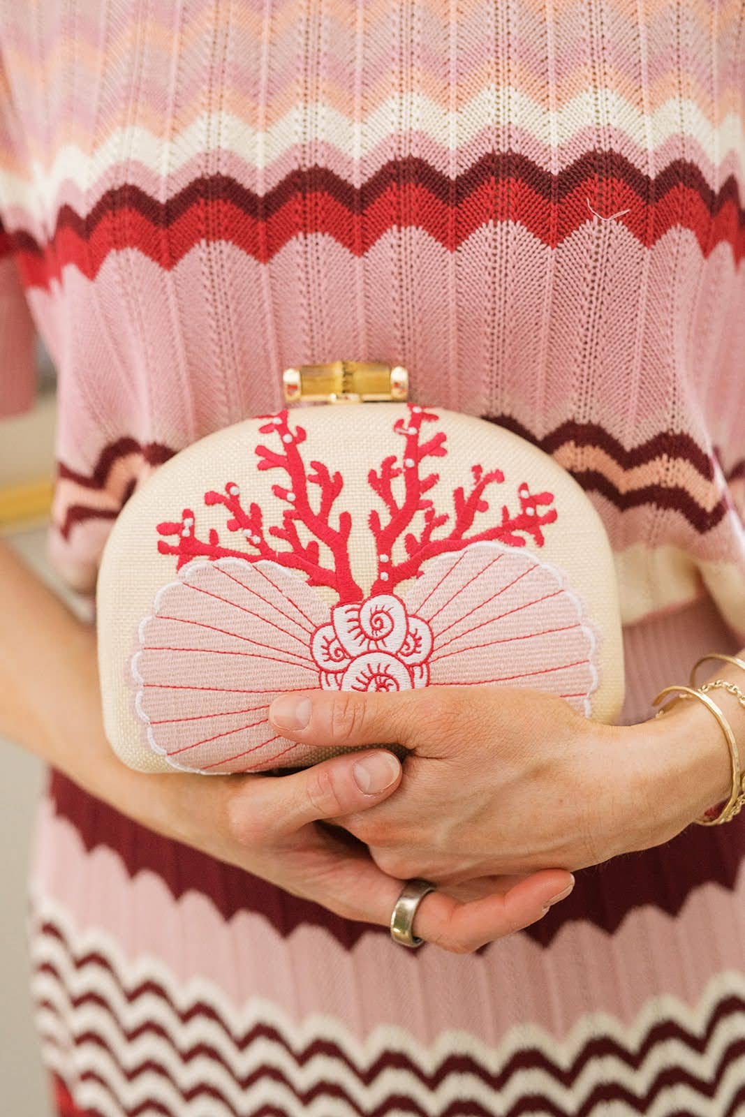 Embroidered - Clutch