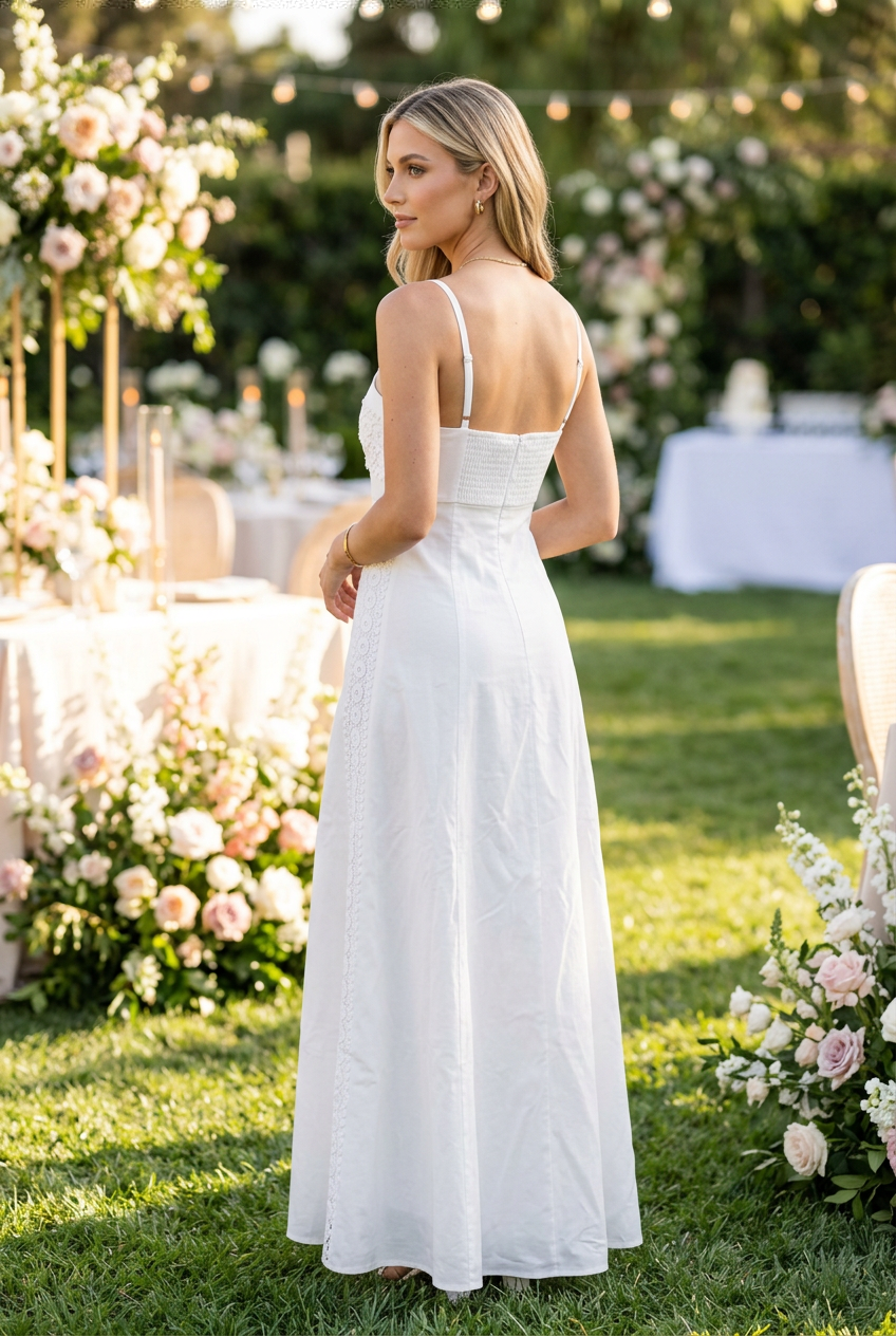 Lace Trim Maxi Dress