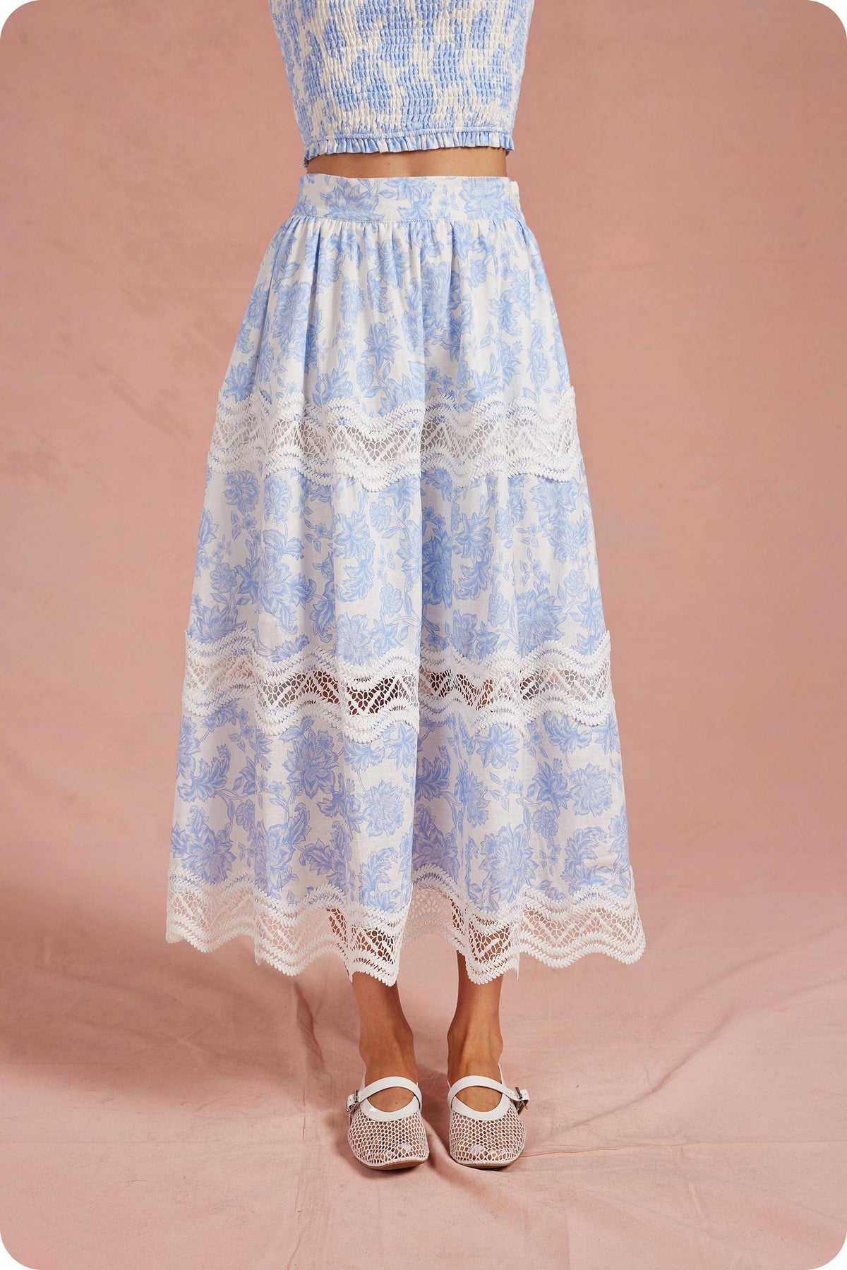 Botanical Garden Midi Skirt Set