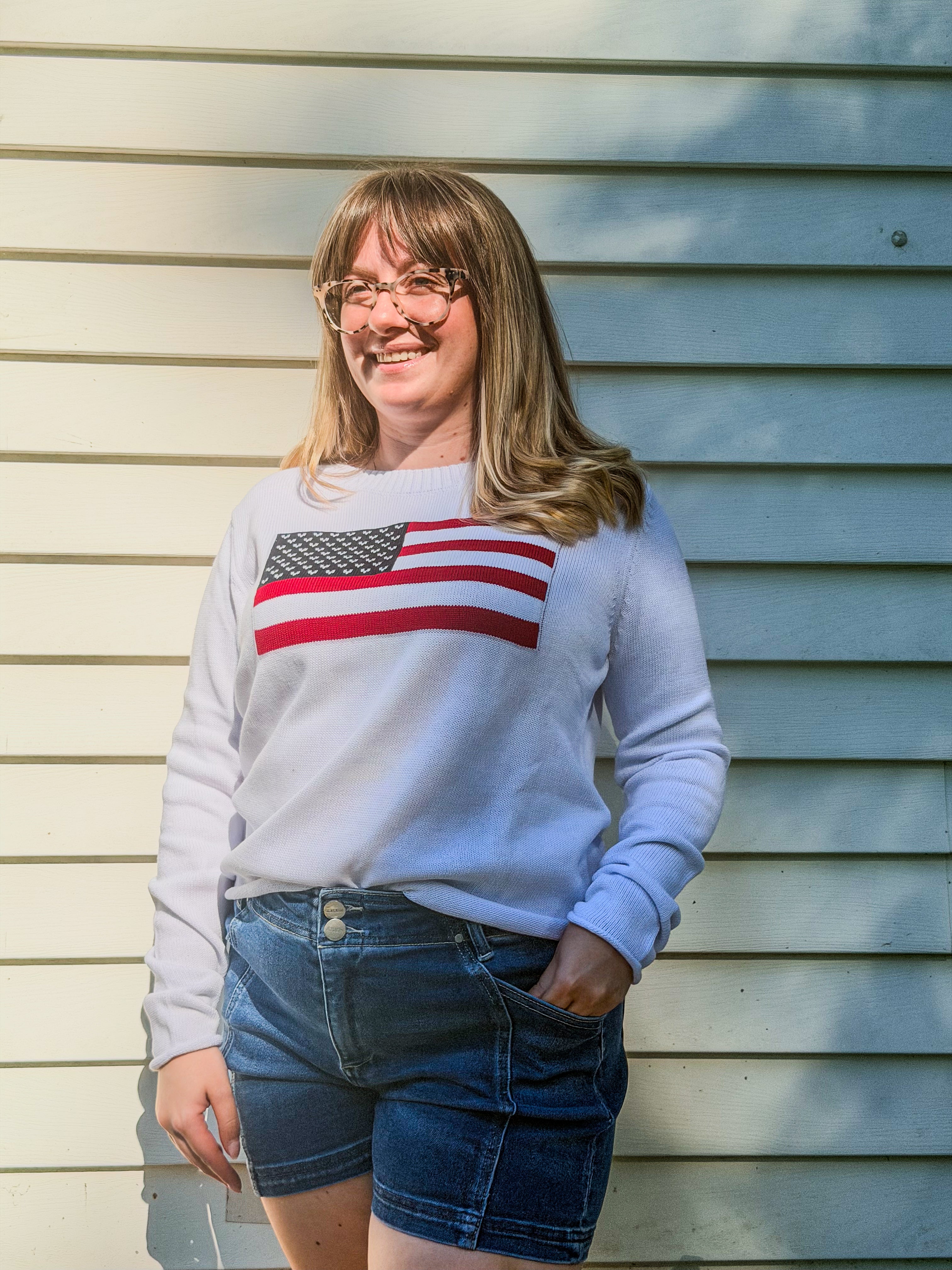 Teresa American Flag Sweater