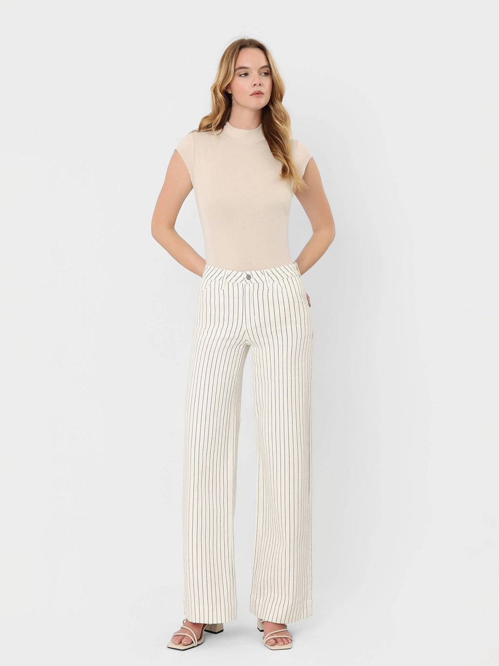 Full Length Stripe Wide Leg