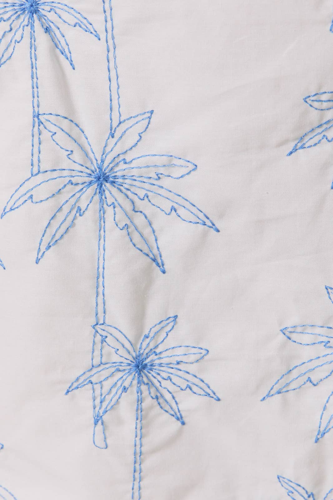 Palm tree embroidered shorts