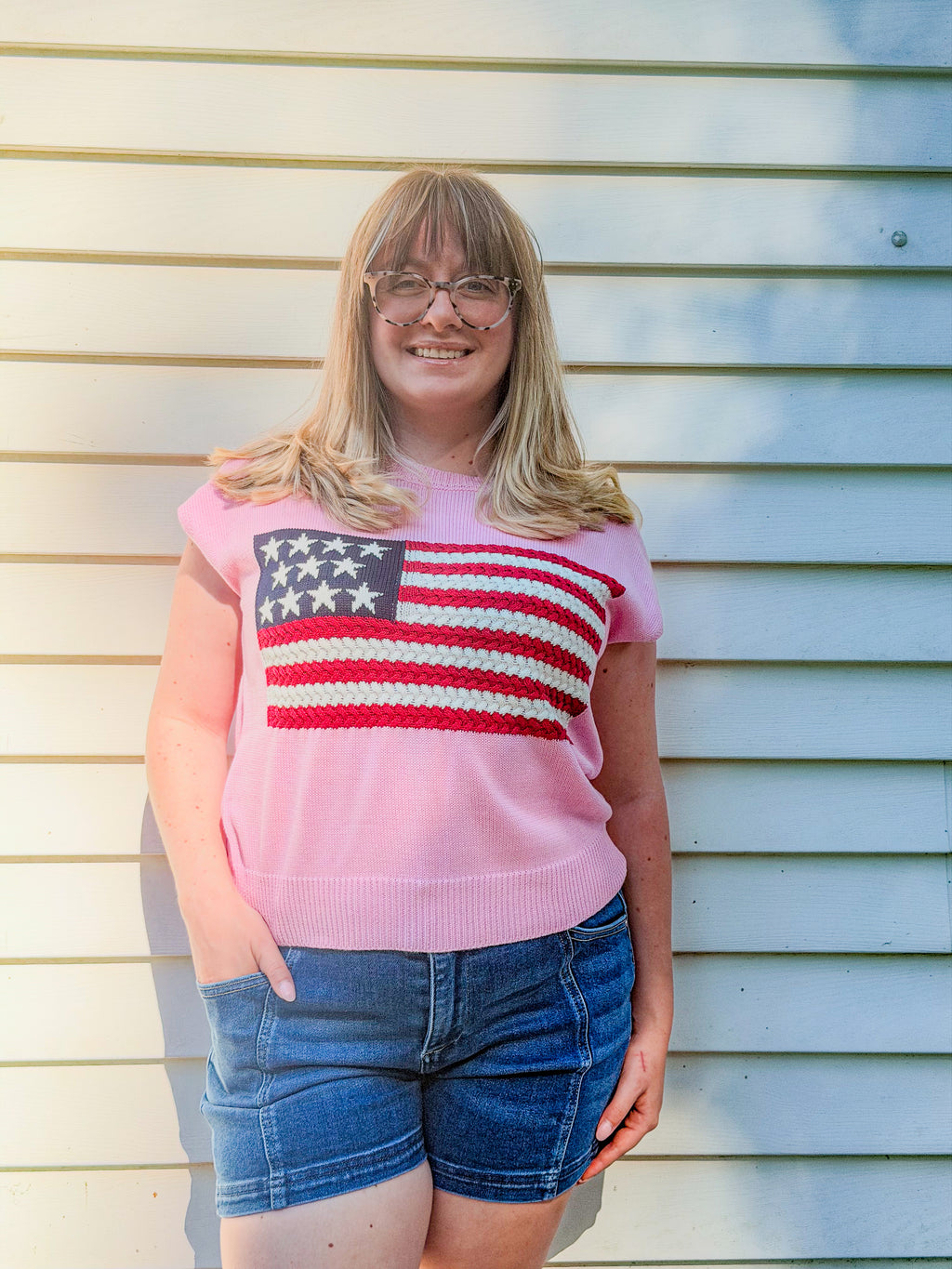 Pink Americana Sweater