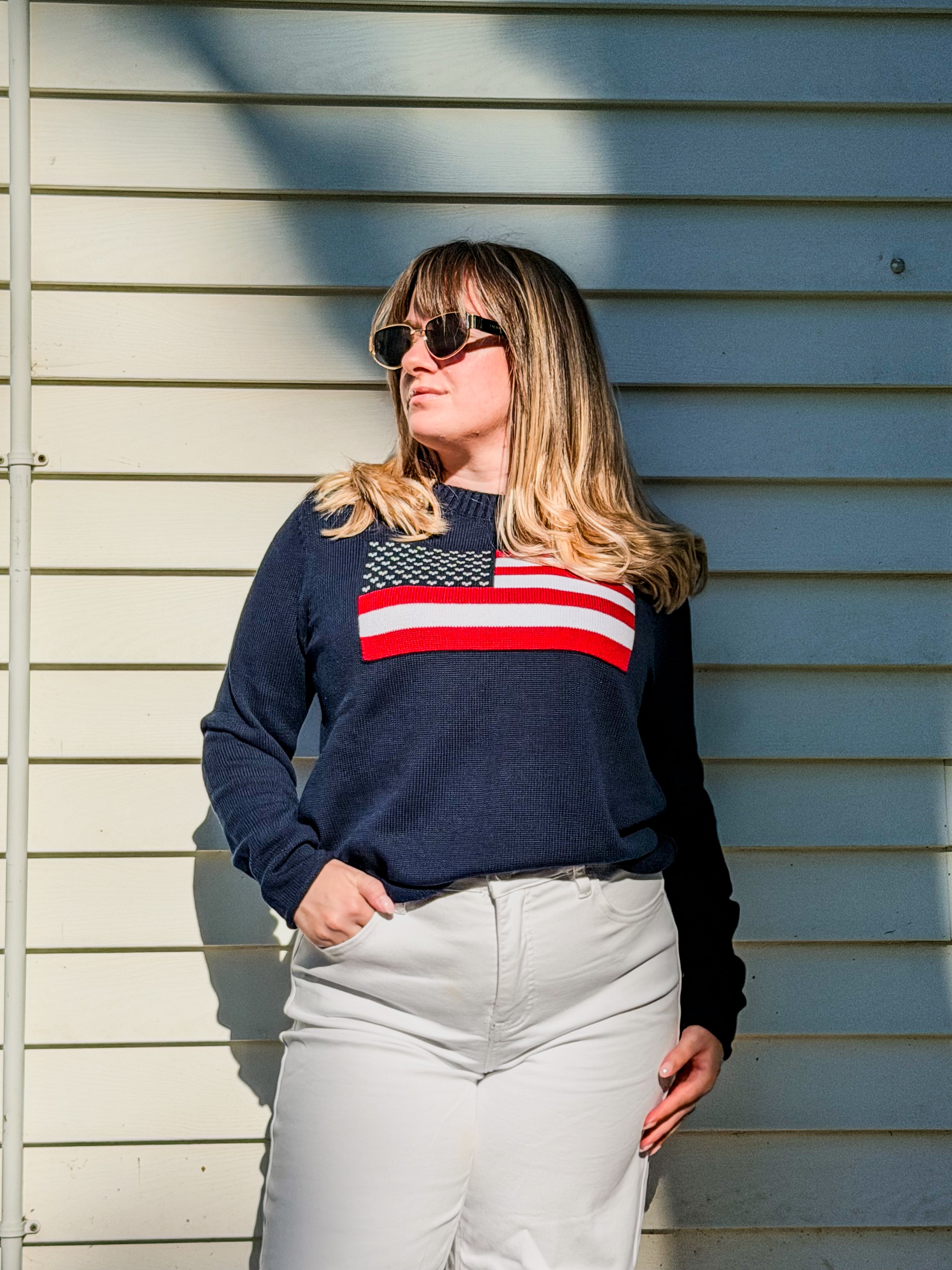Teresa American Flag Sweater