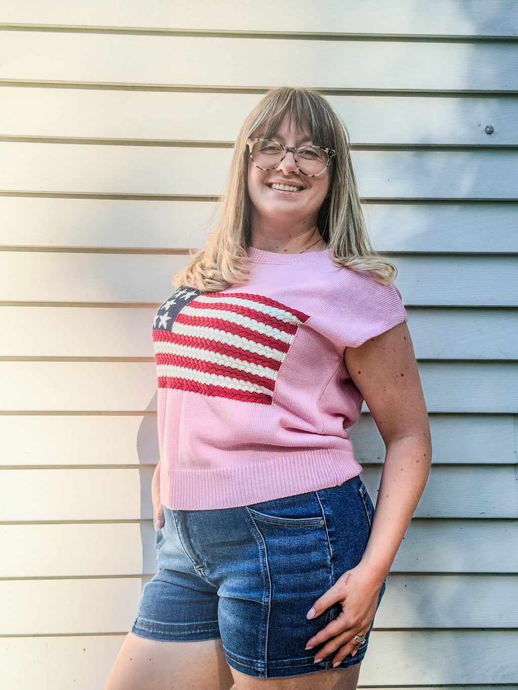 Pink Americana Sweater
