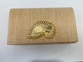 Jilian Straw Clutch - Gold Charm