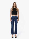 Dark Wash High Rise Ankle Flare
