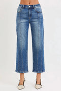 Wide leg trim jeans