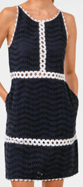 Rikki Eyelet dress Navy