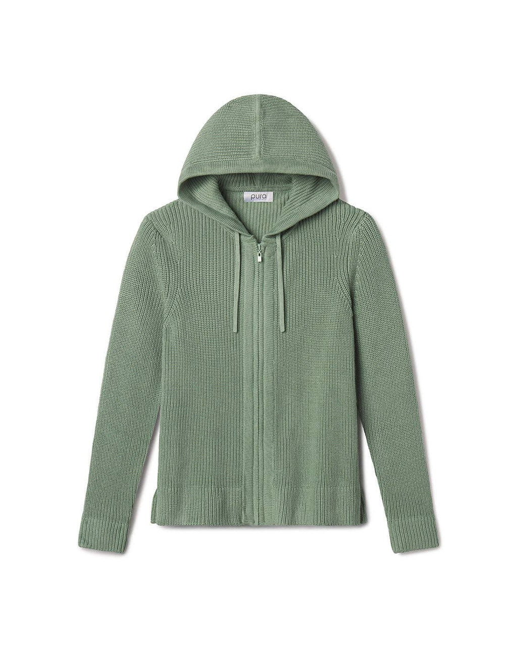 Cotton Fisherman Hoodie Sage