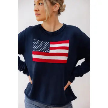 Teresa American Flag Sweater