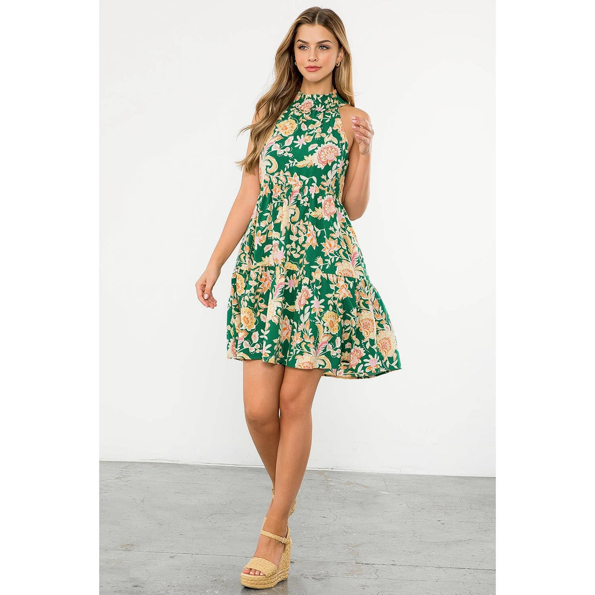 Halter Floral Dress