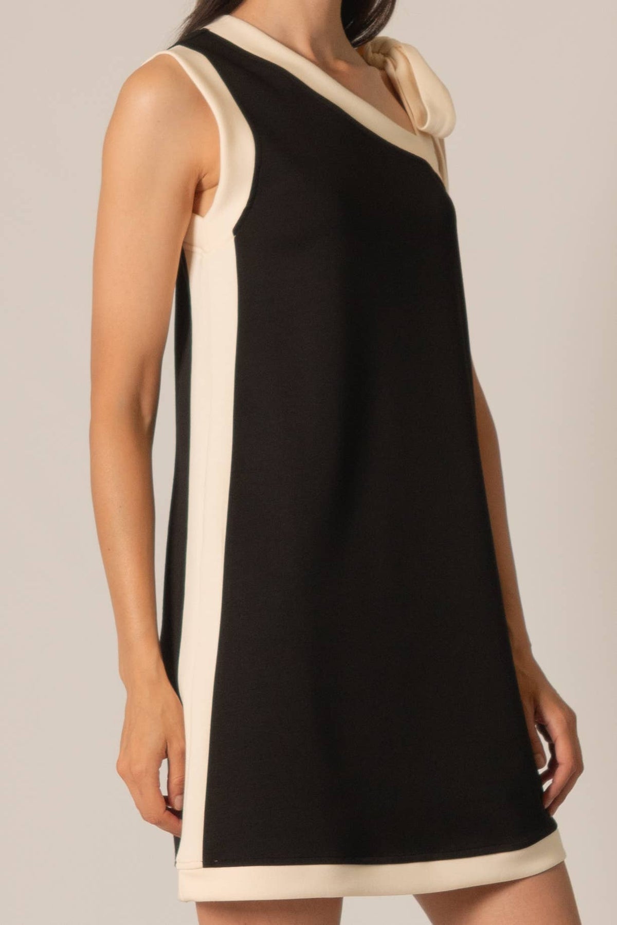 Contrast Tie Strap Mini Dress