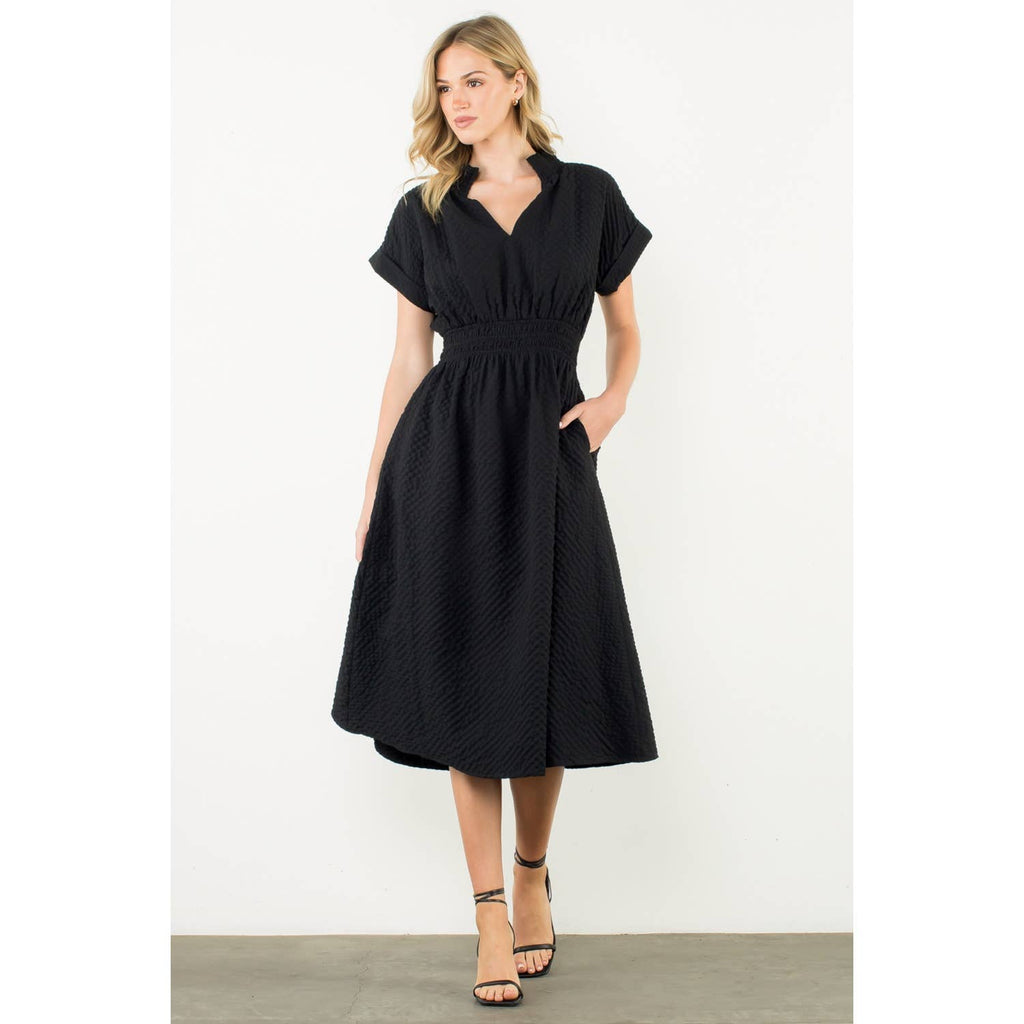 Crinkle Smocked Waist Dress