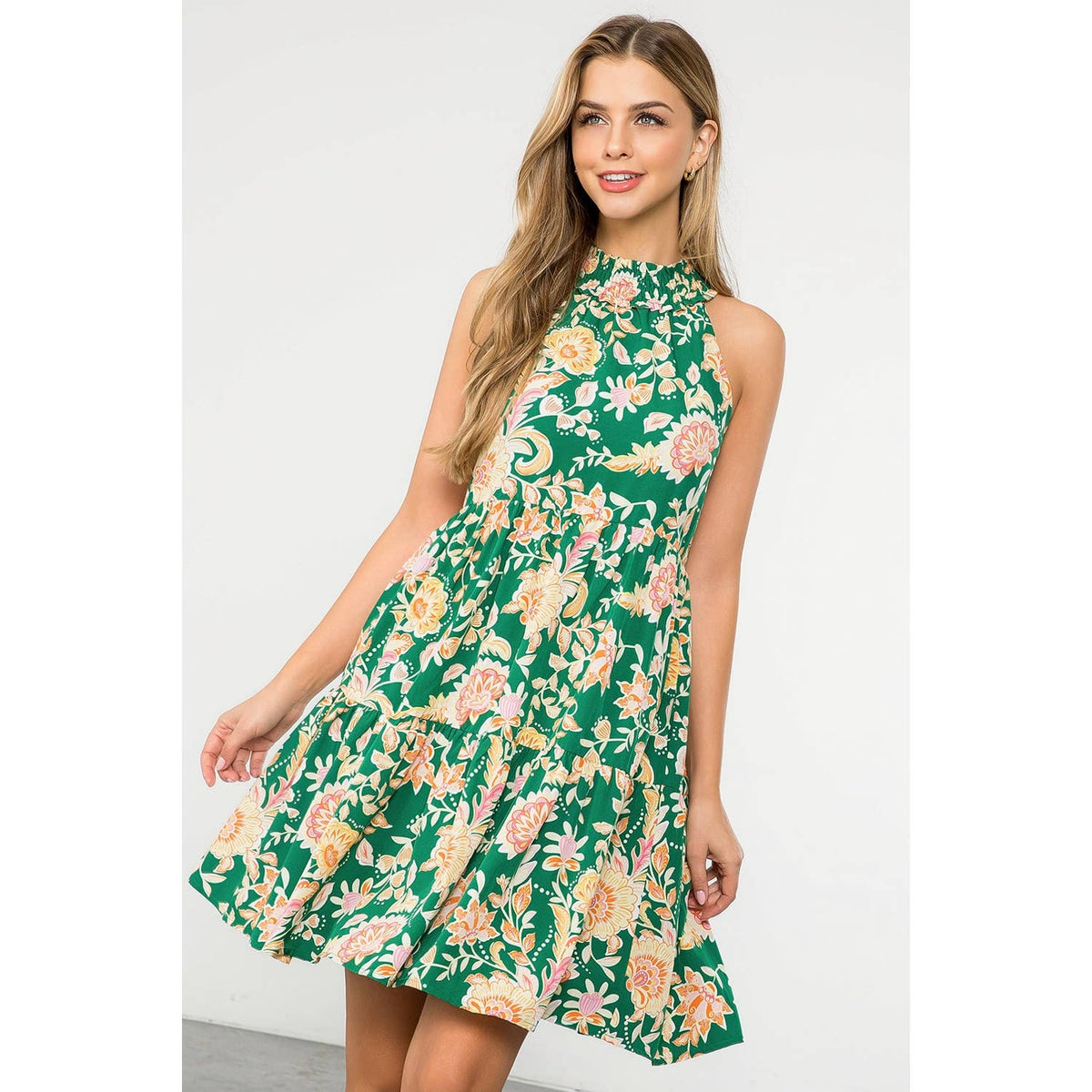 Halter Floral Dress