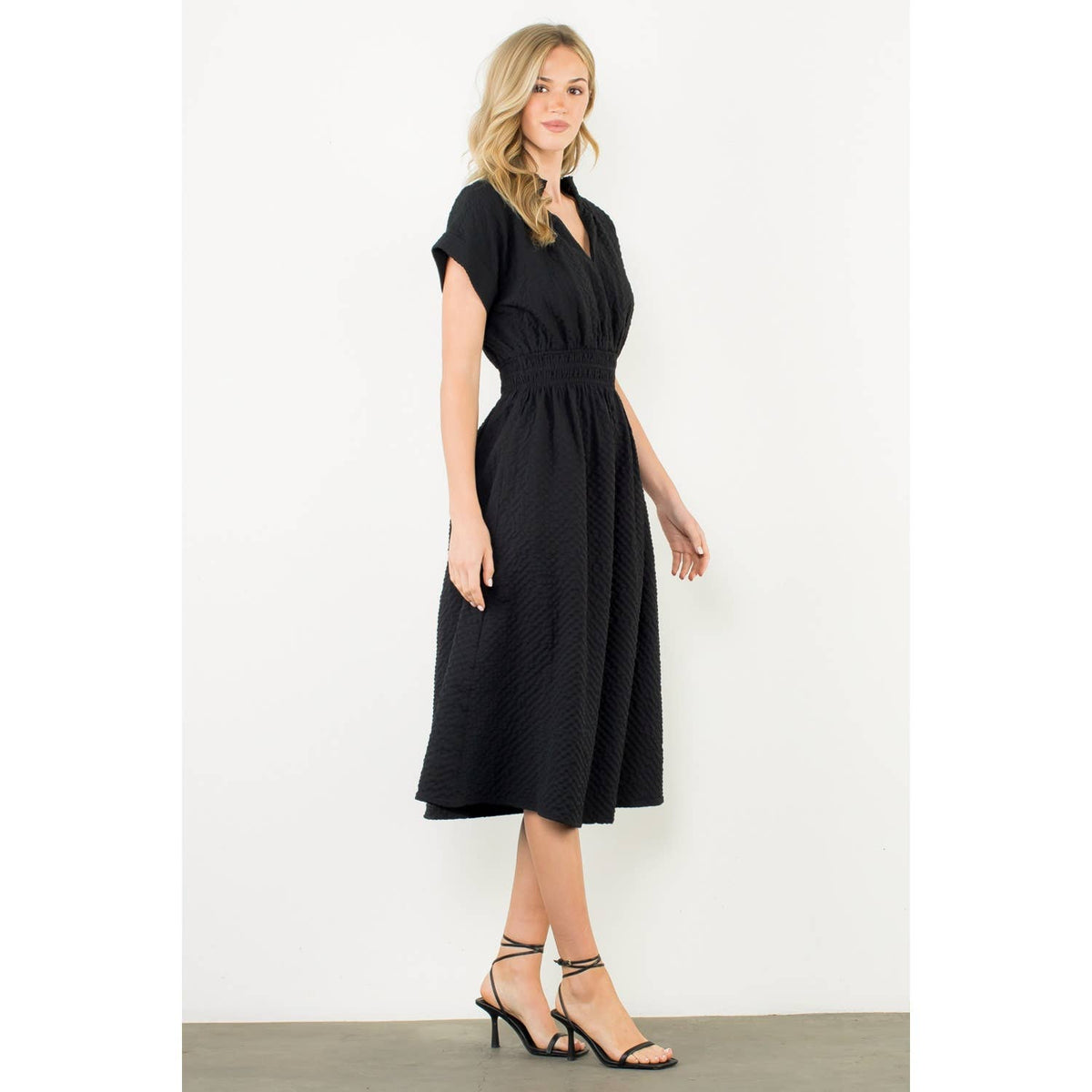 Crinkle Smocked Waist Dress