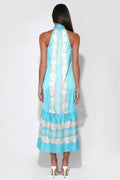 Halter Printed Seashell Maxi Dress