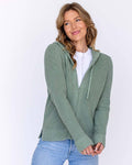 Cotton Fisherman Hoodie Sage