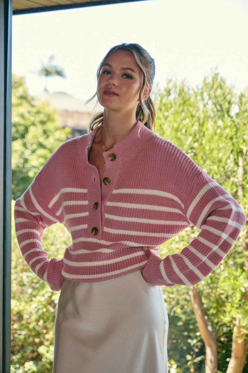 Weekend Henley Sweater
