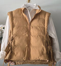 Bow Brown puffer vest