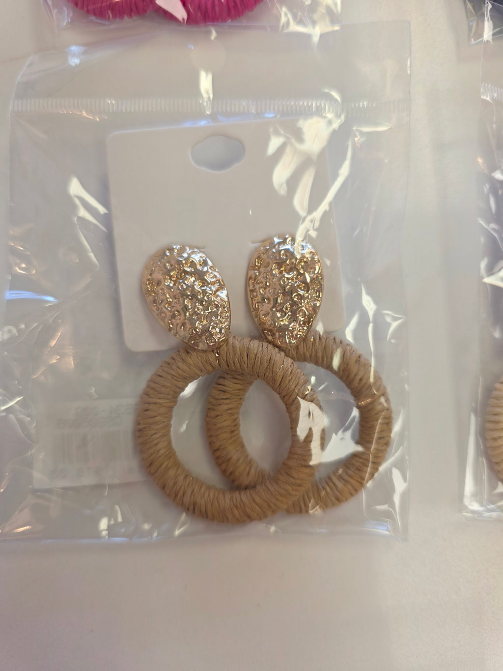Wicker Hoop Earrings